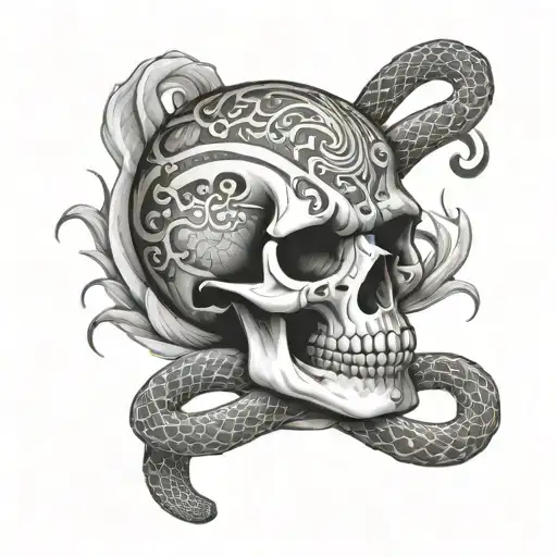 Skull And Snake Wrapping