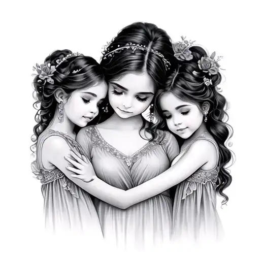 Mother And 2 Daughters