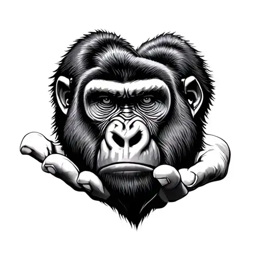 Gorilla Heart In Hand
