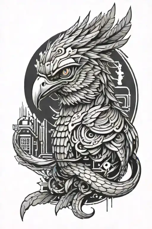 Cyberpunk Quetzal Between Wrist