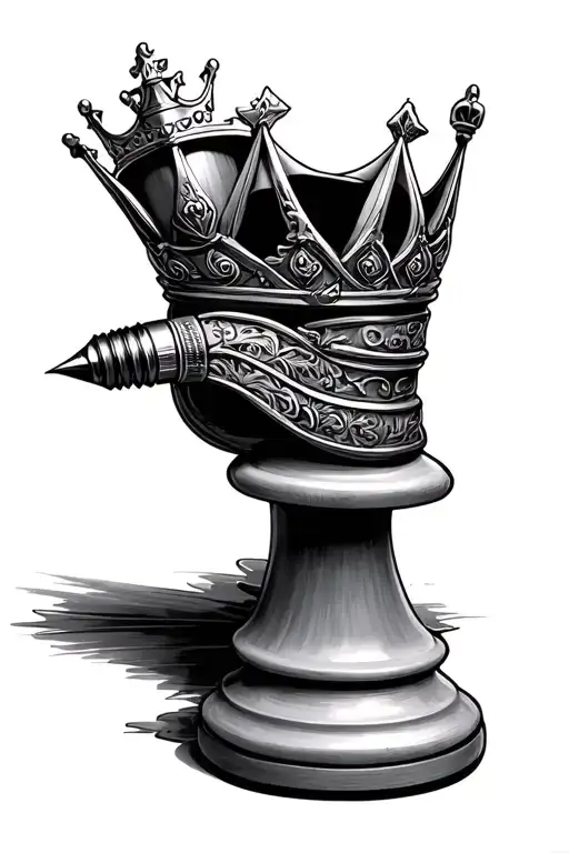 Pen And King Of Chess King
