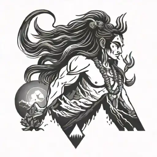 Mountain And Lord Shiva