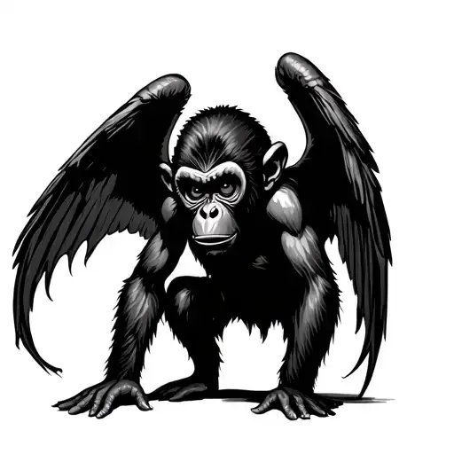 Evil Monkey With Wings