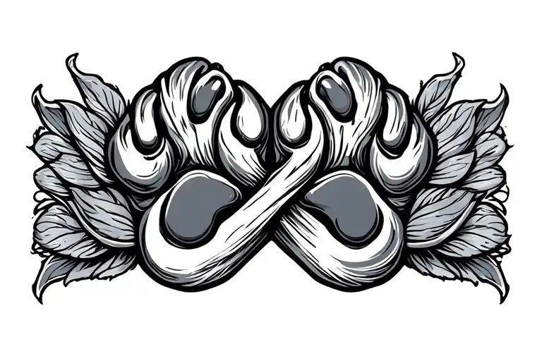 Infinity Dog Paw