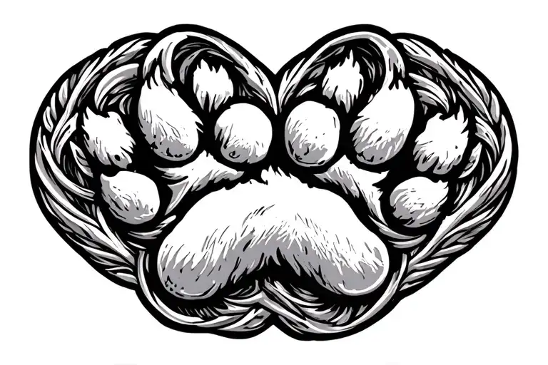 Infinity Dog Paw