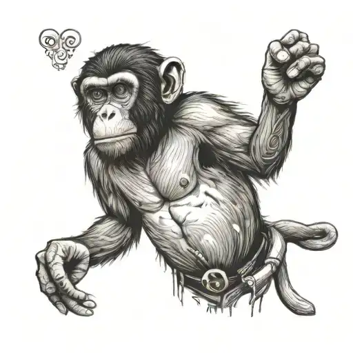 Monkey In Cabo Verde Holding A Ring Finger