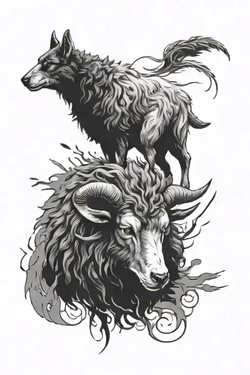 Black Sheep Beating A Wolf