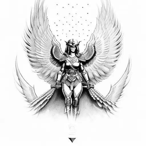 Valkyrie With Wings And Helmet