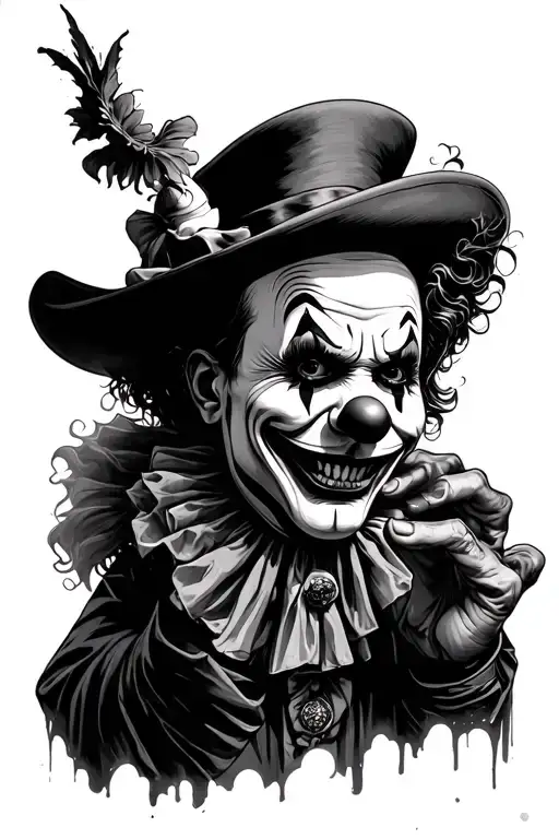 Gangster Style Killer Clowns Inside A Dark Carnival