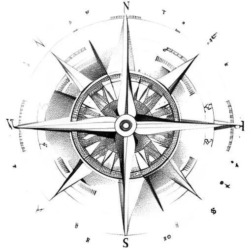 Compass Inside Ships Wheel