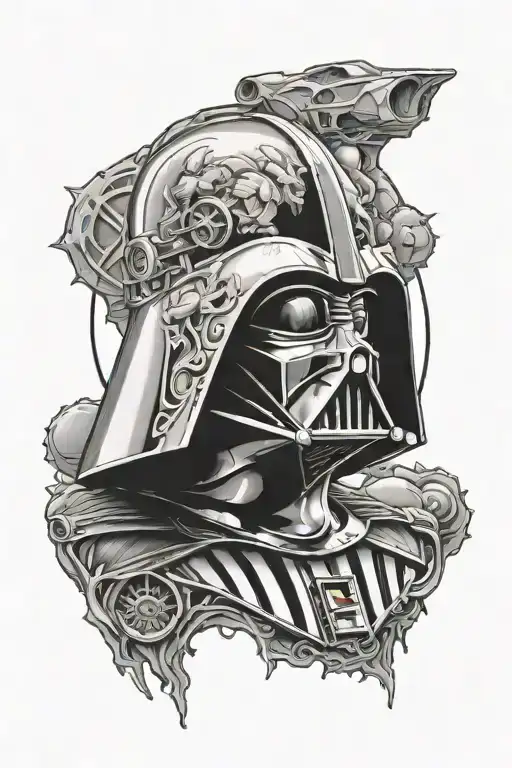 Darth Vader Head Morphing Into Death Star Wars
