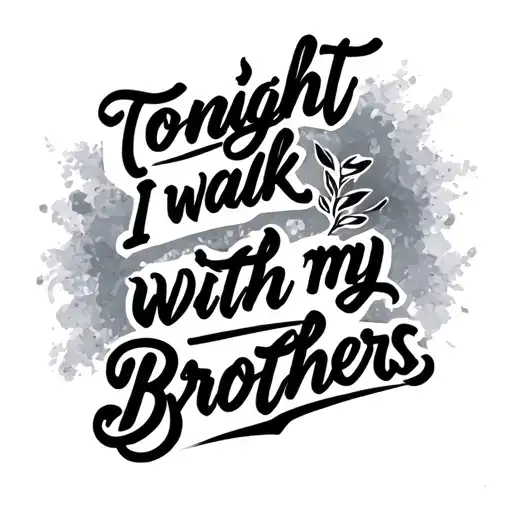 Quote Saying Tonight I Walk With My Brothers