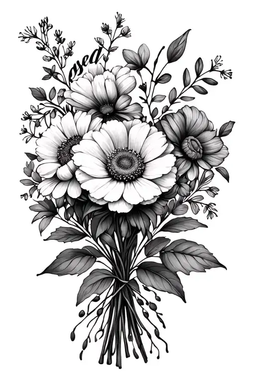 May December Birth Flower Bouquet