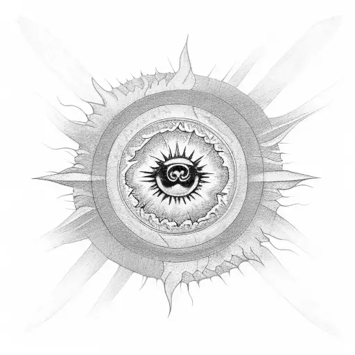 A Black And Grey Photograph Of A Sun With Butterfly Shadows