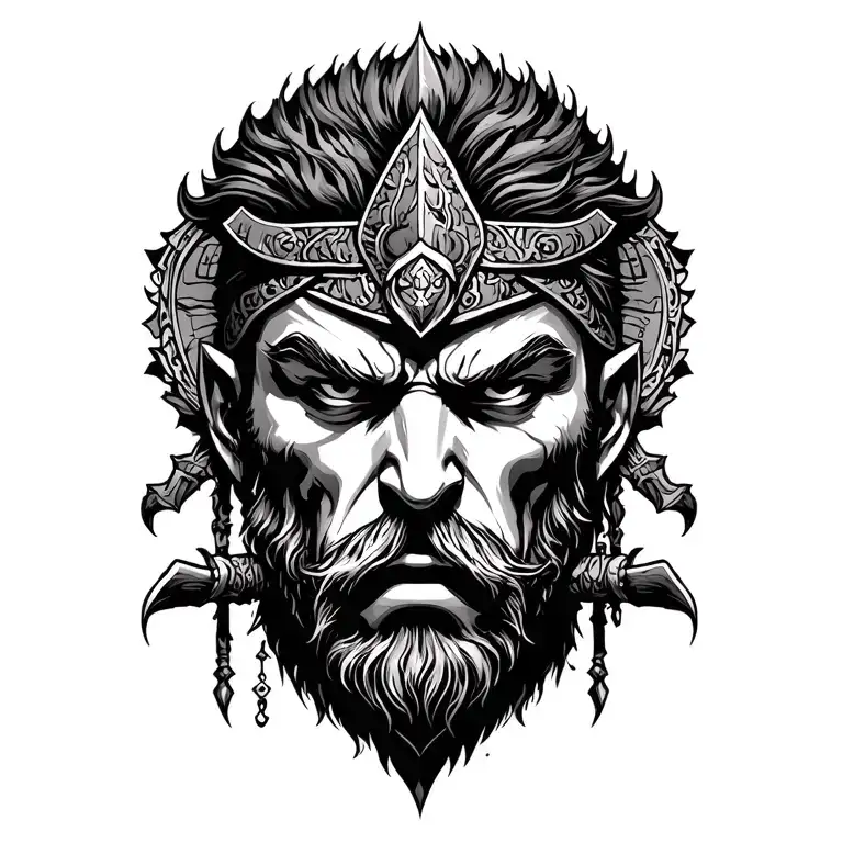 Kind Spartin Warrior Meditating