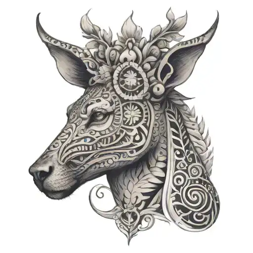 Tattoo Human Behind Animal Spirit