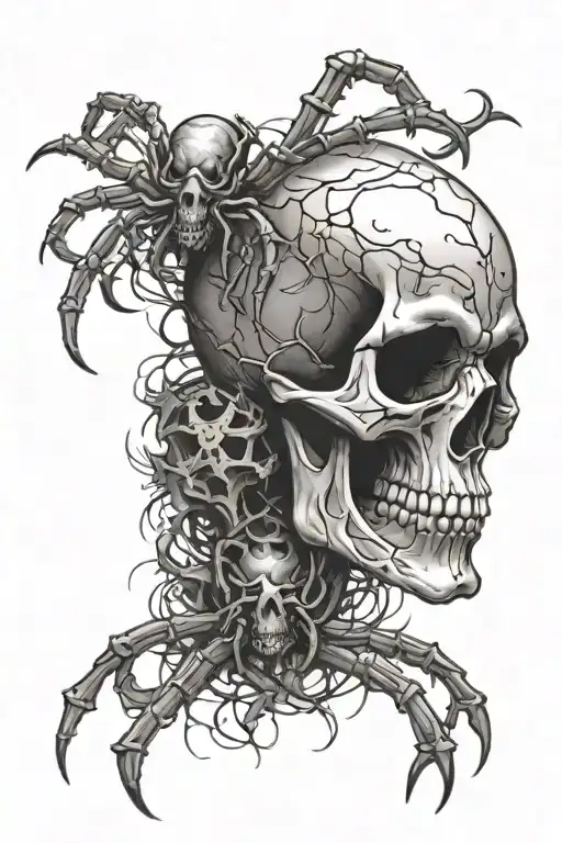 Skull And Spider