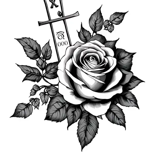 Year 2000 With Libra Zodiac Sign Incorporated With Roses