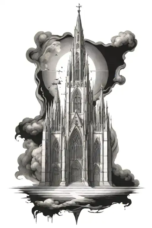Tall Gothic Cathedral