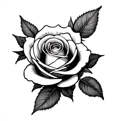 Small Rose Tattoo Minimalistic