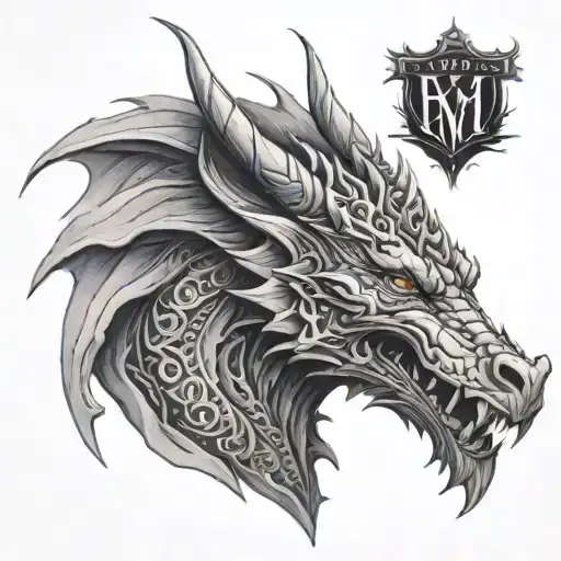 Dragon Ans Wolf Face