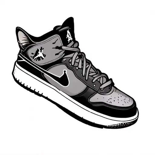 Cat With Jordan And Flow Diagram Shoes