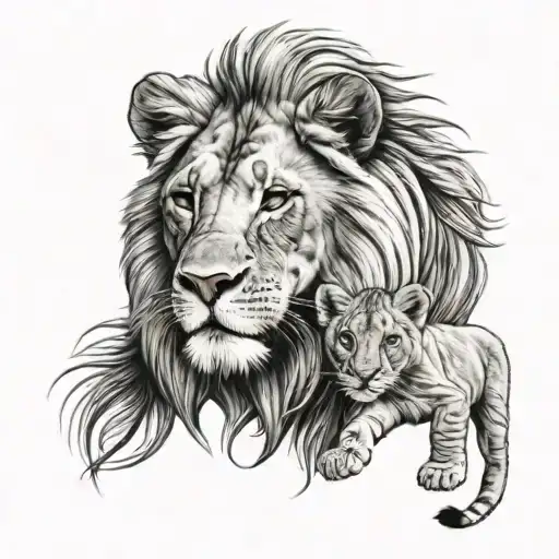 Lion And Cub