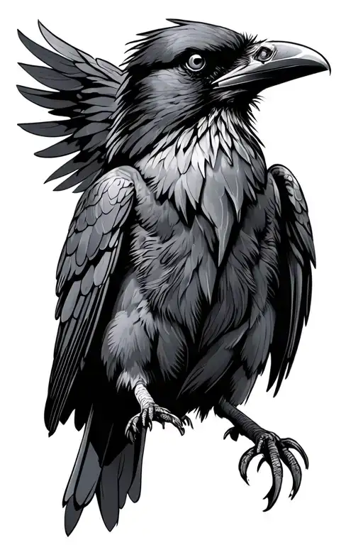 Raven Perched