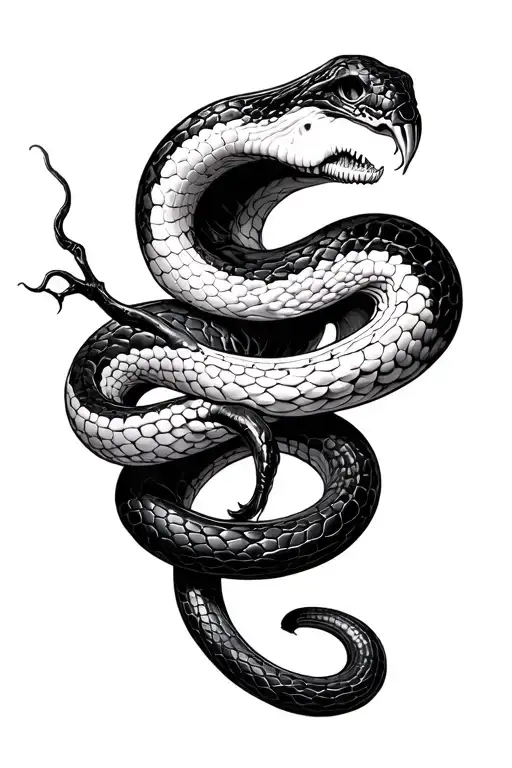 Black Snake Skeleton