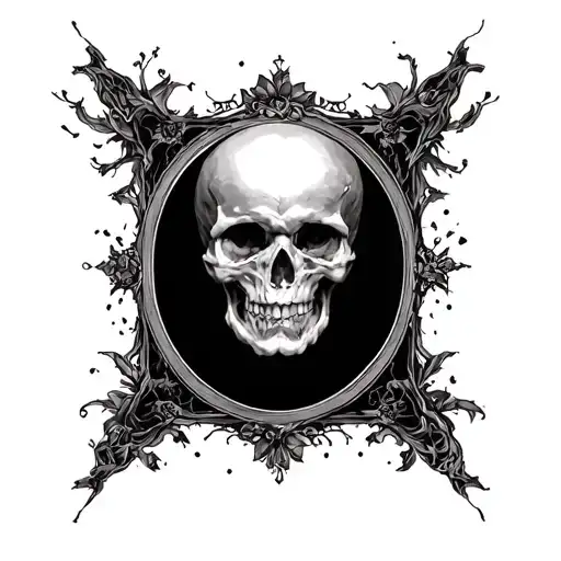 Irregular Dark Style Frame With Black Background