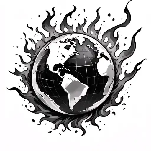 G59 Blown Up World With Fire