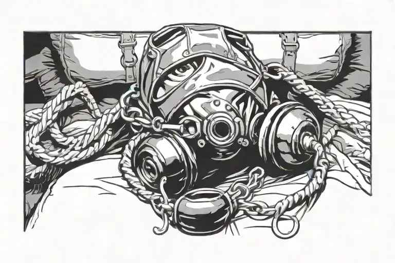 Latex Slave Hogtie Ballgag Hood Holding