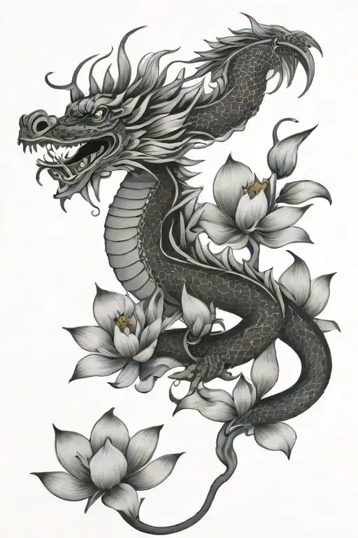 Lotus Flower Dragon