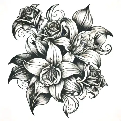 Lily And Rose Intertwined