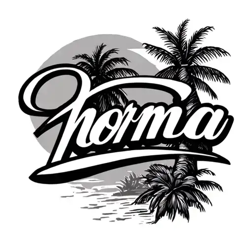 Norma Name With Palm Tree