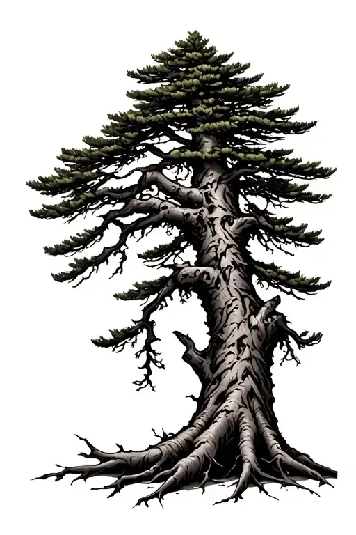 Pine Tree With Roots