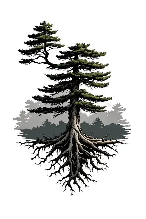 Pine Tree With Roots