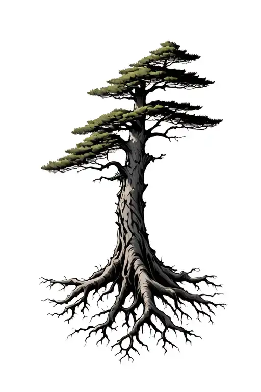 Pine Tree With Roots