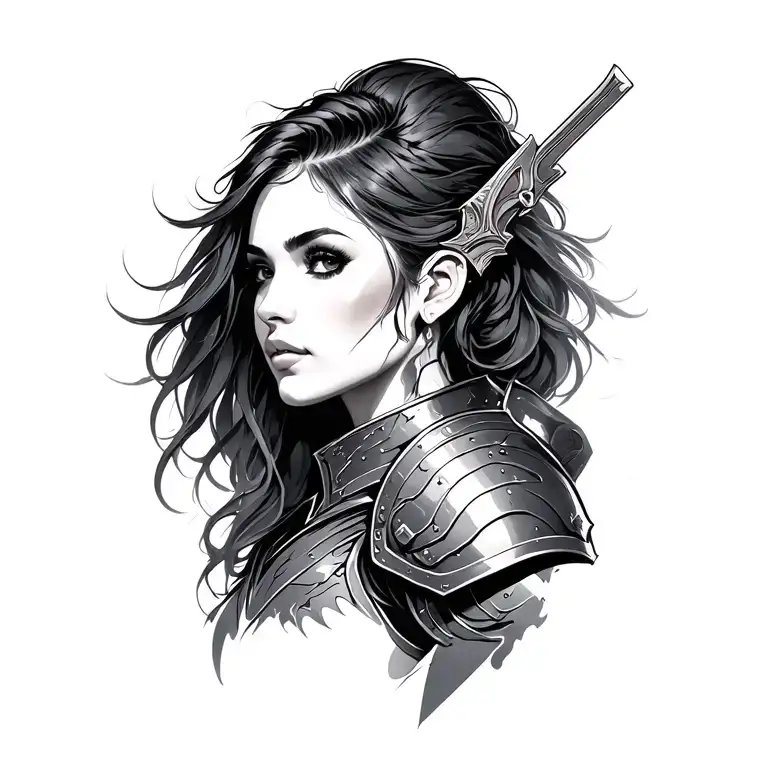 Female Warrior Armored