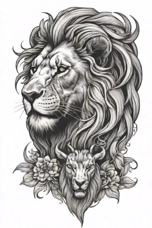 Lion And Goat Head
