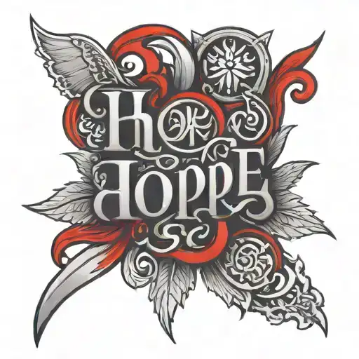 The Word Hope With Red Color