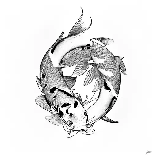 Koi Fish And Shape Paint