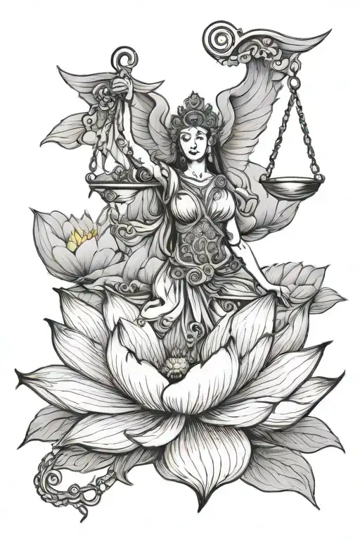 Scales Of Justice Lotus Flower