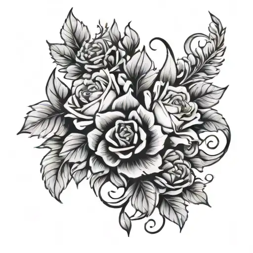 Flowers And Symbols Representing Strength