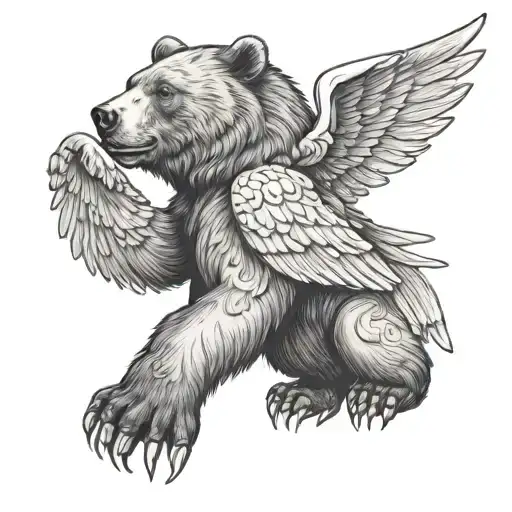 Bear With Angel Wings