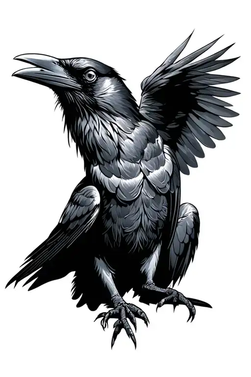 Raven Sitting