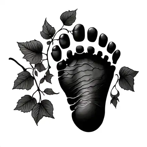 Ivy With Baby Foot Print