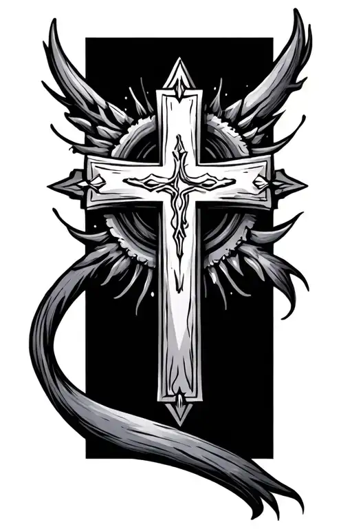 Christian Cross Above Knee