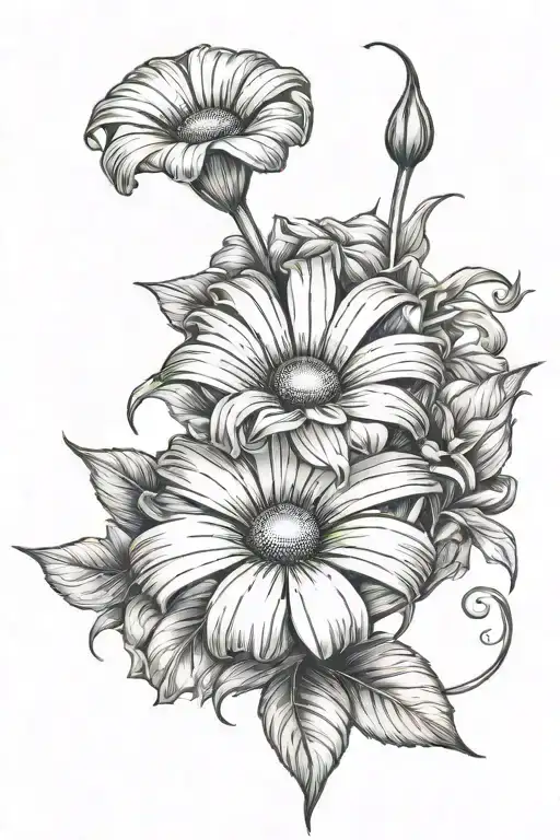 Daisy And Morning Glory