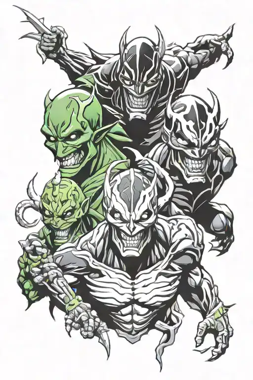 Venom Joker Darth Maul Green Goblin Megatron